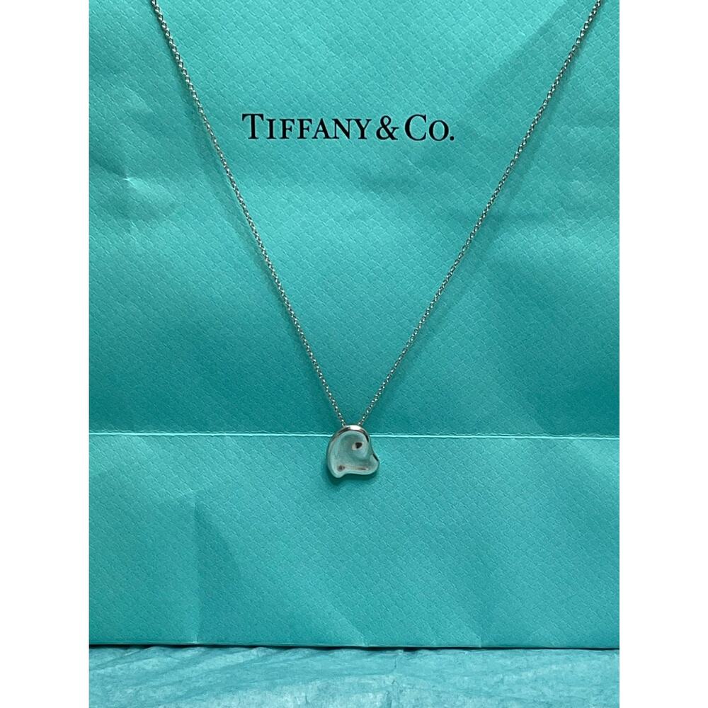 Authentic Tiffany & Co. Sterling Silver Elsa Peretti Heart Necklace
